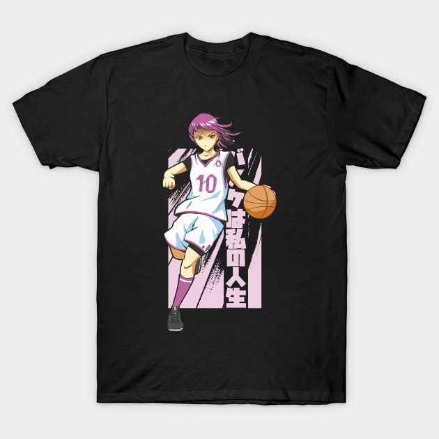 ANIME GIRL PLAYING BASKETBALL T-Shirt by madeinchorley